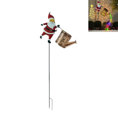 Lampe Solaire Père Noël LED Étanche pour Cour et Jardin