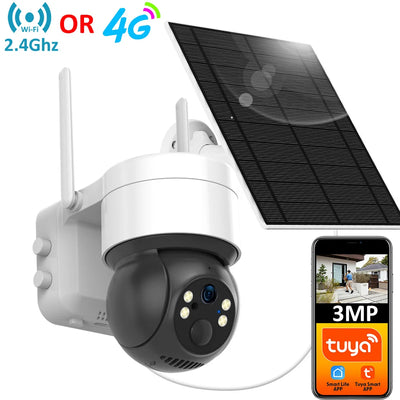 Caméra Solaire de Surveillance WiFi 4G PTZ Extérieure