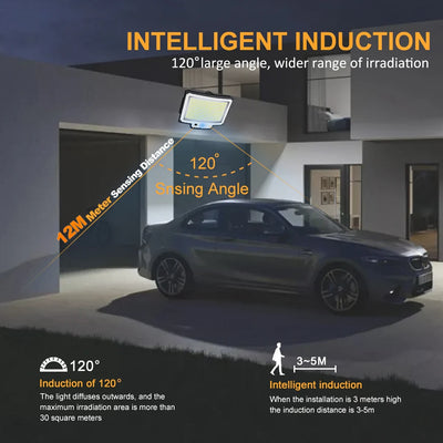 Projecteur Solaire LED 318 Détecteur Mouvement Extérieur