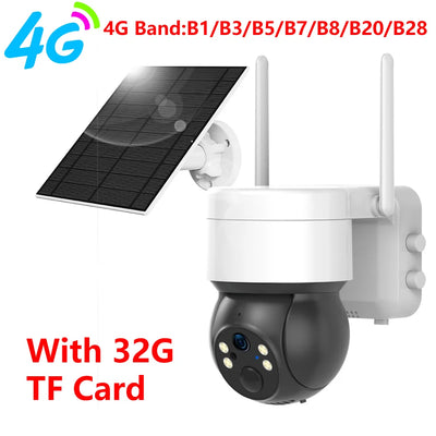 Caméra Solaire de Surveillance WiFi 4G PTZ Extérieure - vue 9
