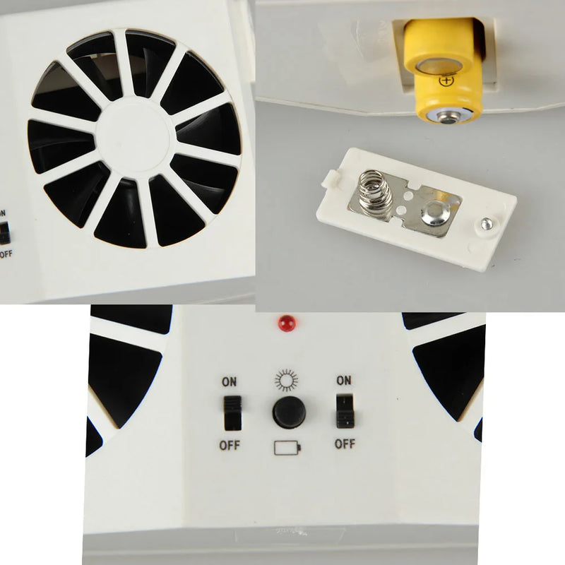 Ventilateur Solaire de Ventilation 2W avec Écran LCD