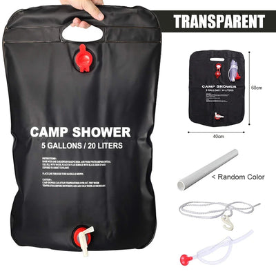 Sac de Douche Solaire 20L 40L pour Camping