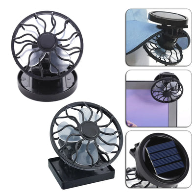 Ventilateur Solaire à Clipser Portable Voyage et Pêche