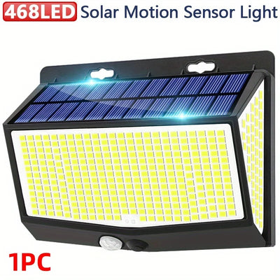 Applique Murale Solaire Extérieur 468 LED Détecteur de Mouvement