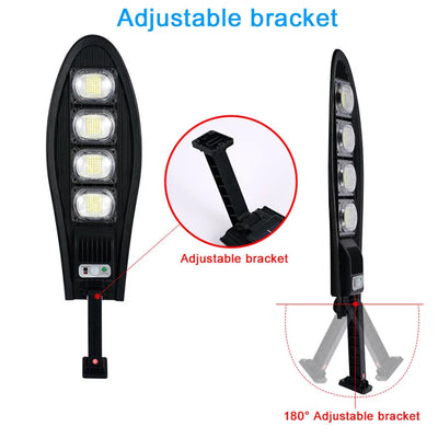 Lampadaire Solaire Détecteur de Mouvement Extérieur 180°, jusqu'à 168 LED