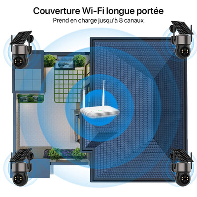 Kit Caméra Solaire WiFi NVR 4 Caméras - vue 2