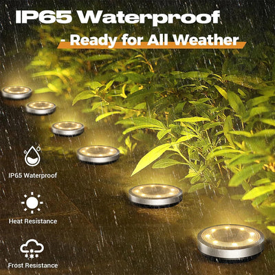 Spot Solaire Encastrable au Sol IP65 Éclairage Paysage Jardin