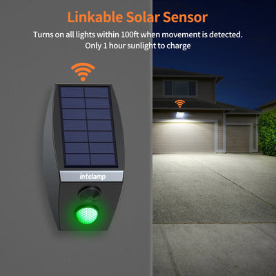Les 3 modes d'éclairage de l'applique solaire à détecteur