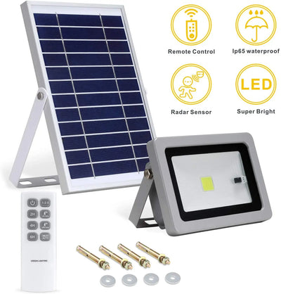 Projecteur Solaire Extérieur Détecteur de Mouvement Radar 62 LED