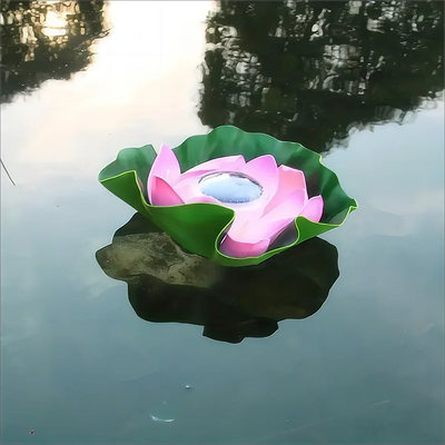 Lampe Solaire Flottante Fleur de Lotus pour Piscine et Étang