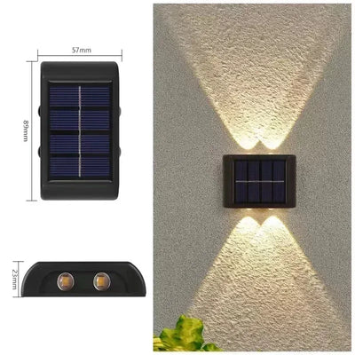 Applique Solaire Murale Extérieure Haut Bas Étanche