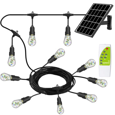 Guirlande Solaire Boules de Cristal Lanternes