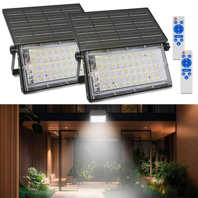 Projecteur Solaire Portable Pliable LED Étanche Sécurité Extérieur