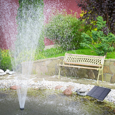 Fontaine Solaire de Bassin avec 6 Buses pour Jardin Extérieur