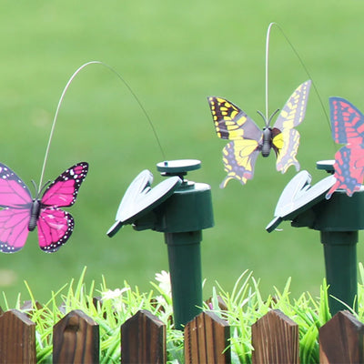 Décoration Solaire Papillon Volant Animé pour Jardin