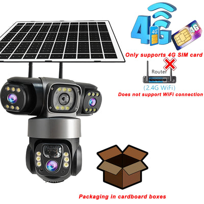Caméra Solaire 4G PTZ Triple Objectif Détection Humaine - vue 10