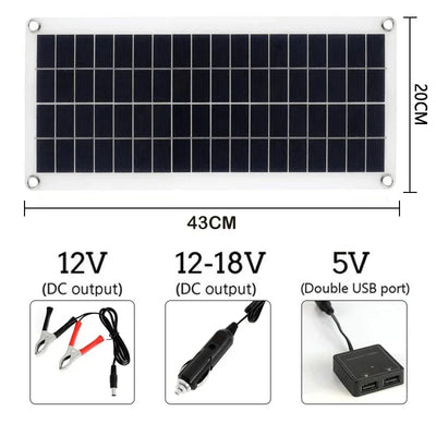 Panneau Solaire 12V Monocristallin avec Contrôleur