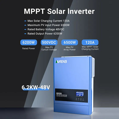 Onduleur Solaire Hybride 6,2 kW 48V On-Grid