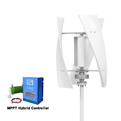 Éolienne Verticale 2000W 12V 24V 48V Démarrage Basse Vitesse