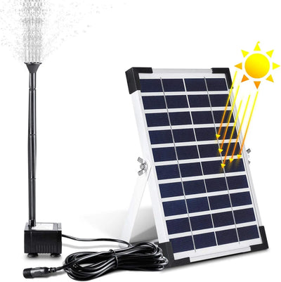 Kit Fontaine Solaire 12 W avec Buse Télescopique pour Bassin