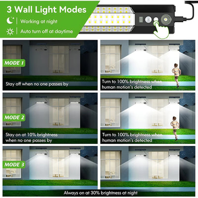 Applique Solaire Murale LED Détecteur Mouvement Sécurité