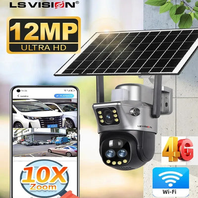 Caméra solaire de surveillance 4K sans fil pour extérieur