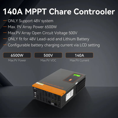 Régulateur de Charge Solaire MPPT 140A LCD - vue 6
