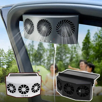 Ventilateur Solaire de Voiture 3 Têtes