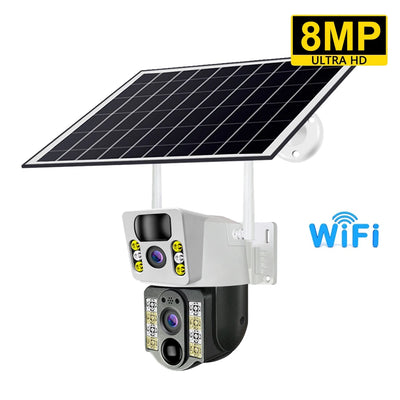 Caméra de Surveillance Solaire 4G Double Objectif 4K V380