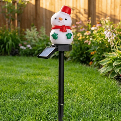 Lampe Solaire Noël Sapin Père Noël et Bonhomme Étanche