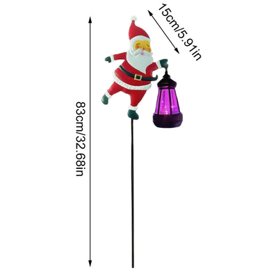 Lampe Solaire Père Noël Pomme de Douche Décorative Jardin