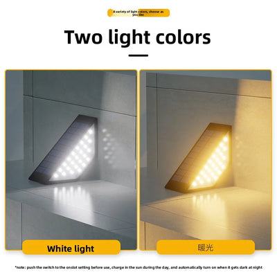 Lampe Solaire d'Escalier Triangulaire 12 Lumens, Sans Câblage