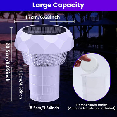 Lampe Solaire Flottante de Piscine LED Étanche