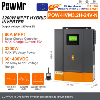 Onduleur Solaire Hybride MPPT WiFi - vue 12