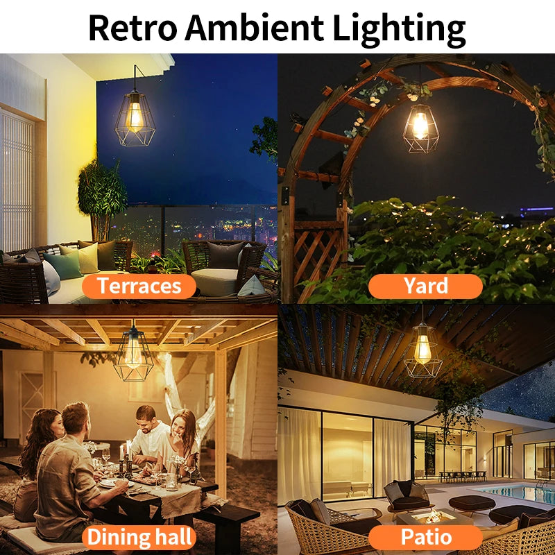 Lanterne Solaire Suspendue Métal Jardin