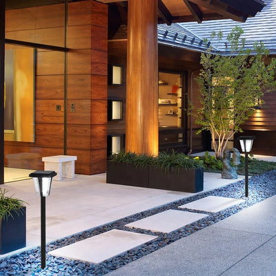 Borne Solaire de Pelouse LED Étanche pour Jardin