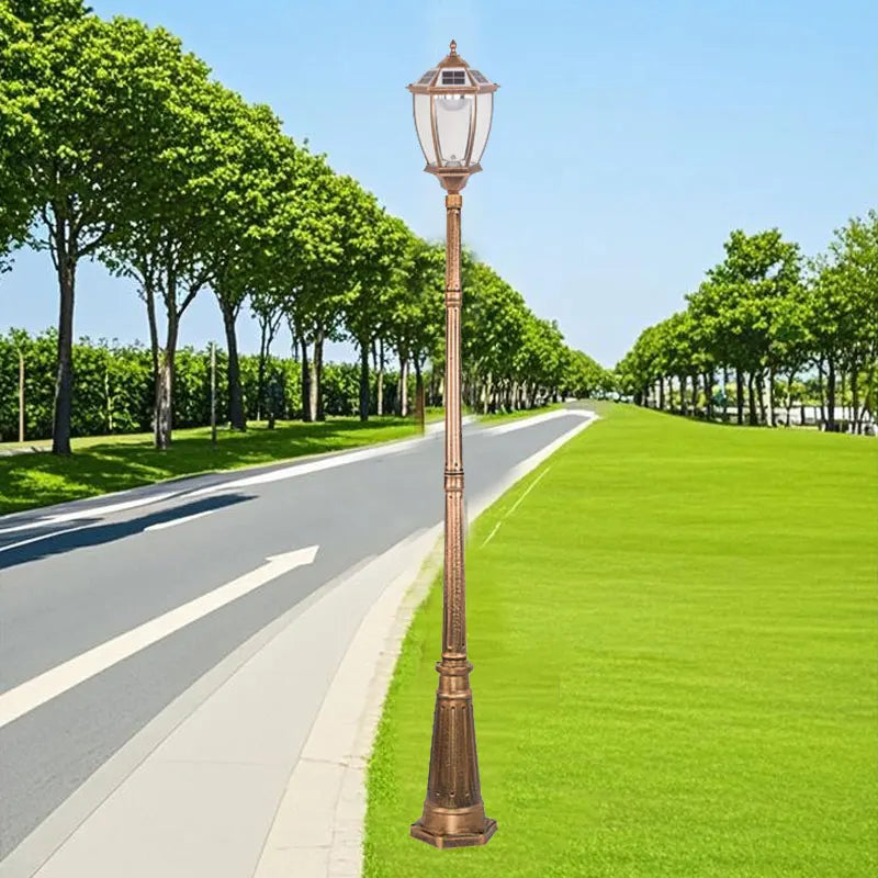 Réverbère Solaire Aluminium Cour et Parc – éclairage LED allumé de nuit