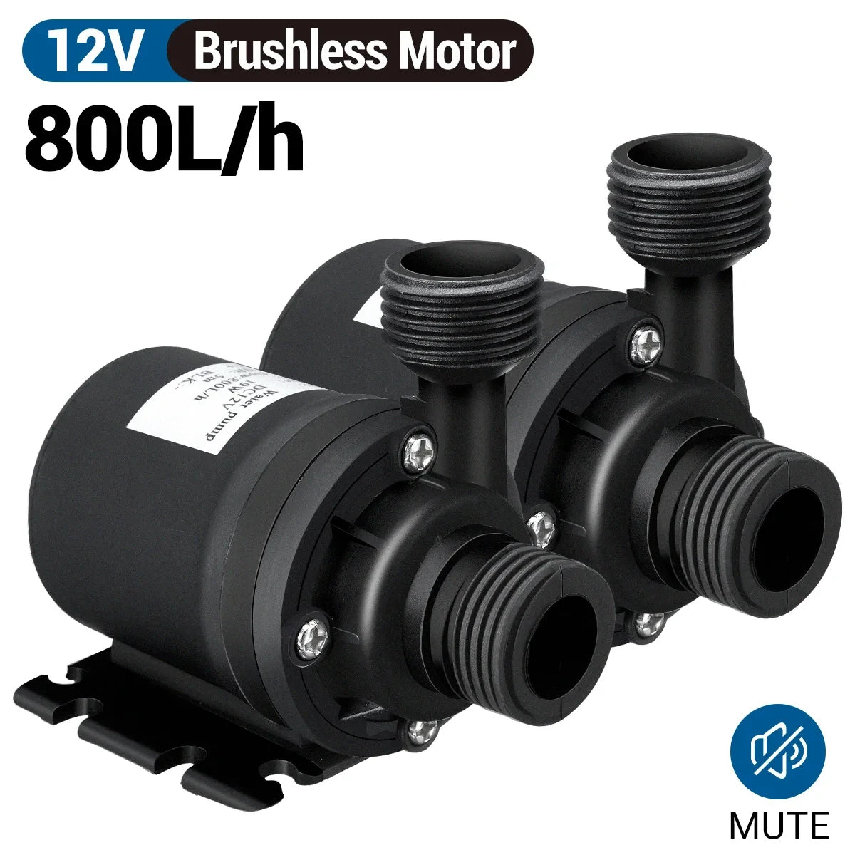 Pompe Solaire Submersible Sans Balais 800 L/h 12V 5 m