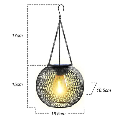 Lanterne Solaire Extérieure à Suspendre Métal LED 3000K