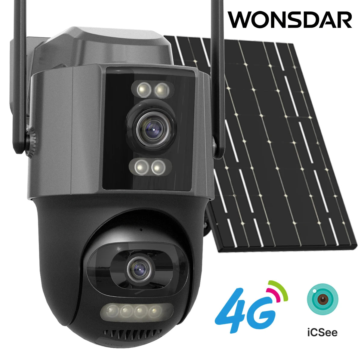 Caméra Solaire 4G Extérieure Suivi Automatique