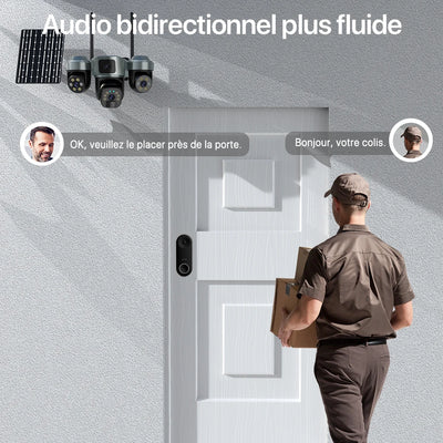 Caméra Solaire 4G Triple Objectif Vision Nocturne - vue 7