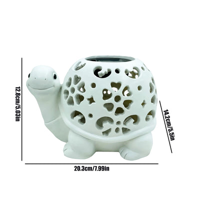 Statue Solaire Tortue Lumineuse Décoration de Jardin