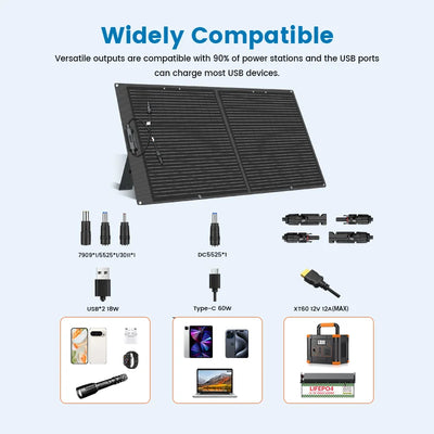 Panneau Solaire Pliable Portable 100W