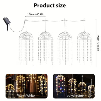 Lampe Solaire Méduse à Suspendre Décorative de Jardin