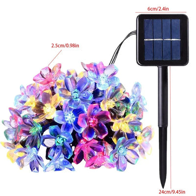 Guirlande Solaire Extérieur Fleurs de Cerisier Sakura Étanche