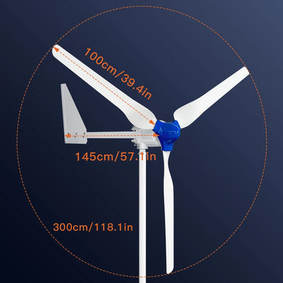 Générateur Éolien 5000W 24V et 48V pour Maison