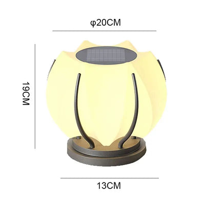 Lampe Solaire de Pilier Extérieure Minimaliste
