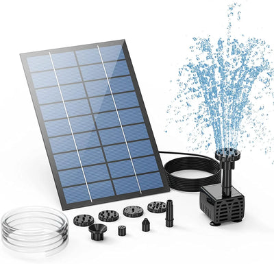 Fontaine Solaire 6 Buses avec Tuyau 1,2 M pour Bassin