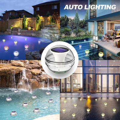 Lampe LED Solaire Flottante RVB IP65 Décoration Piscine Jacuzzi