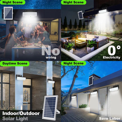 Lampe Solaire LED Télécommande Dimmable IP65 Extérieur